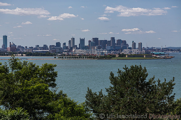 Boston Skyline via Spectacle Island