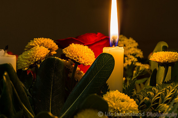 Candlelit centerpiece