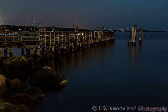 Salem Willows Pier at Dusk